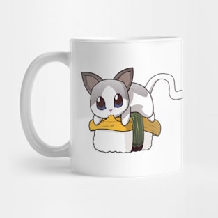 White Cat Tamago Sushi Mug